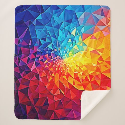 Prismatic Chaos Digital Grid Design Sherpadecke (Vorderseite)