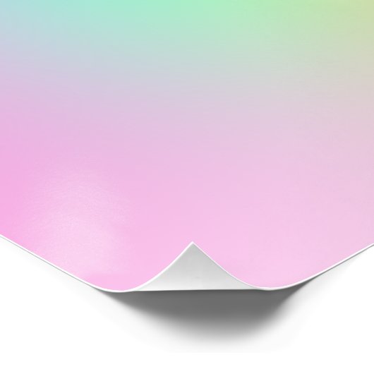 Prismatic Pastel Rainbow "Choose Kindness" Poster (Ecke)