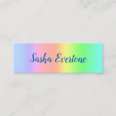 Prismatic Pastel Rainbow Ombre Mini Visitenkarte (Vorderseite)