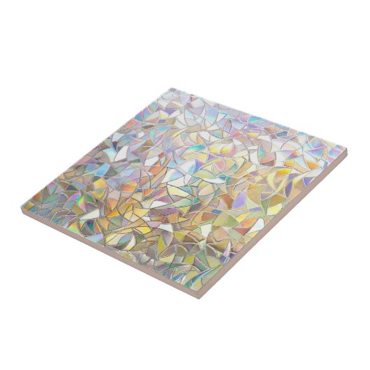 Prismatic Stained Glass Effect - Rainbow Prismatic Fliese (Seite)