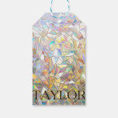 Prismatic Stained Glass Effect - Rainbow Prismatic Geschenkanhänger (Rückseite)