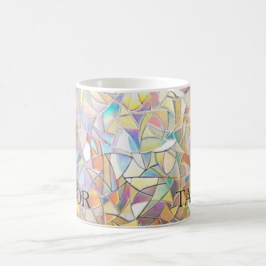 Prismatic Stained Glass Effect - Rainbow Prismatic Kaffeetasse (Mittel)