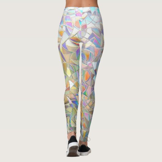 Prismatic Stained Glass Effect - Rainbow Prismatic Leggings (Rückseite)