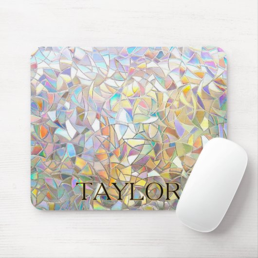 Prismatic Stained Glass Effect - Rainbow Prismatic Mousepad (Mit Mouse)