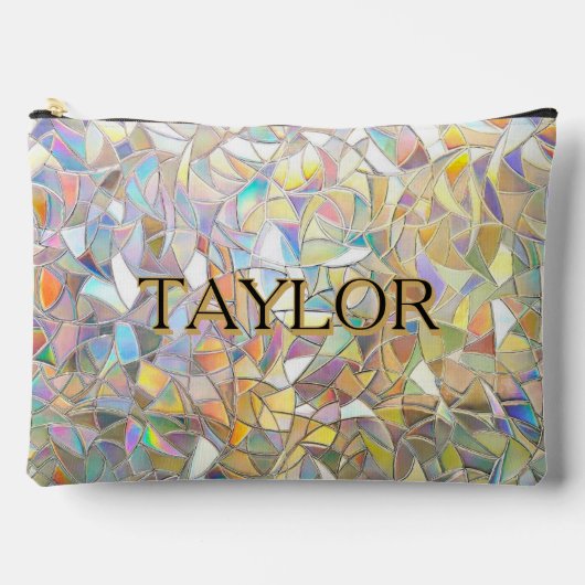 Prismatic Stained Glass Effect - Rainbow Prismatic Zubehörtasche (Vorderseite)