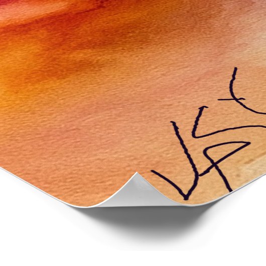 Prismatic Storm Fiery Abstract Poster (Ecke)