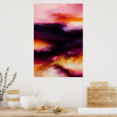 Prismatic Storm Fiery Abstract Poster (Küche)