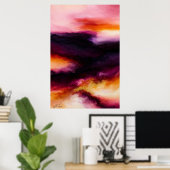 Prismatic Storm Fiery Abstract Poster (Heimbüro)
