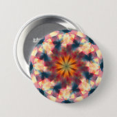 Prismatisch Kaleidoskopisch Psychedelisch Mandala Button (Vorne & Hinten)