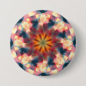 Prismatisch Kaleidoskopisch Psychedelisch Mandala Button (Vorderseite)