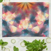 Prismatisch Kaleidoskopisch Psychedelisch Mandala Geschirrtuch (Gefaltet)