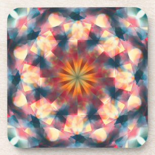 Prismatisch Kaleidoskopisch Psychedelisch Mandala Getränkeuntersetzer