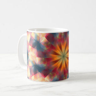 Prismatisch Kaleidoskopisch Psychedelisch Mandala Kaffeetasse