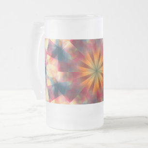 Prismatisch Kaleidoskopisch Psychedelisch Mandala Mattglas Bierglas