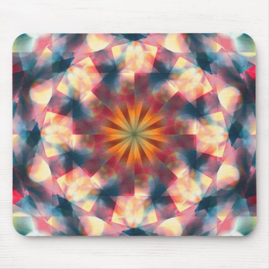 Prismatisch Kaleidoskopisch Psychedelisch Mandala Mousepad (Vorne)