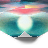 Prismatisch Kaleidoskopisch Psychedelisch Mandala Poster (Ecke)