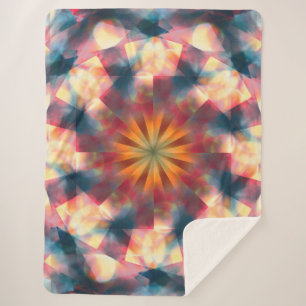 Prismatisch Kaleidoskopisch Psychedelisch Mandala Sherpadecke