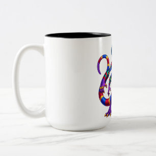 Prismatische Cyber-Schuppen-Echse Zweifarbige Tasse