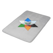 Prismatische Fraktal-Bad-Matte Badematte (Schrägansicht)