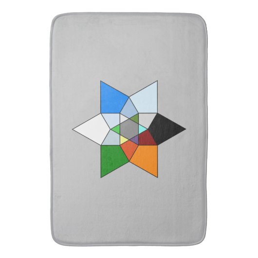 Prismatische Fraktal-Bad-Matte Badematte (Vorderseite Vertikal)