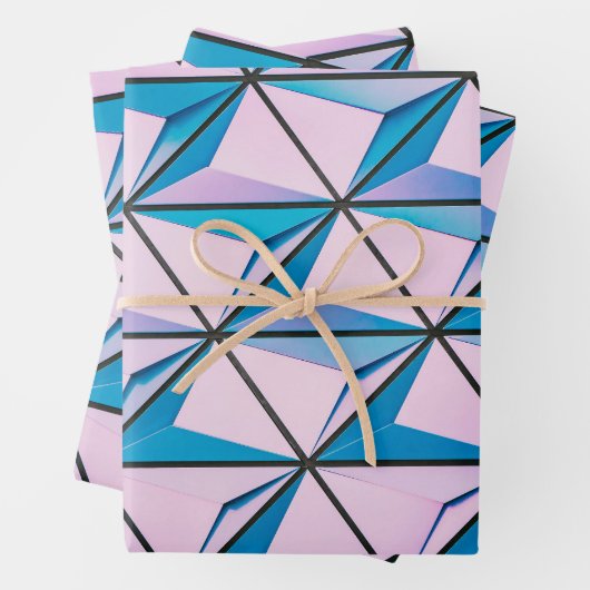 Prismatische Geometrie Geschenkpapier Set (Beispiel)