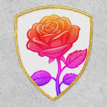 Prismatische Liebesrose zum Aufbügeln