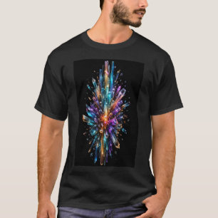 Prismatische Nova   Ultra 3D Kristalle Explosion  T-Shirt