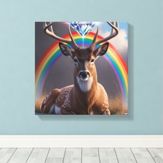 Prismatischer Antler Leinwanddruck (Insitu (Holzboden))