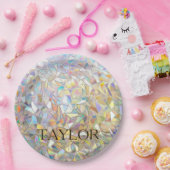 Prismatischer Buntglaseffekt - Regenbogen-Prismati Pappteller (Party)