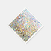 Prismatischer Buntglaseffekt - Regenbogen-Prismati Serviette (Ecke)