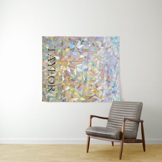 Prismatischer Buntglaseffekt - Regenbogen-Prismati Wandteppich (Beispiel (Horizontal))