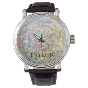 Prismatischer Buntglaseffekt - Regenbogenprismatis Armbanduhr