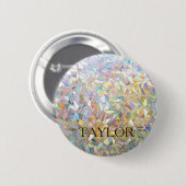 Prismatischer Buntglaseffekt - Regenbogenprismatis Button (Vorne & Hinten)