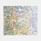 Prismatischer Buntglaseffekt - Regenbogenprismatis Fleecedecke (Vorderseite (Horizontal))