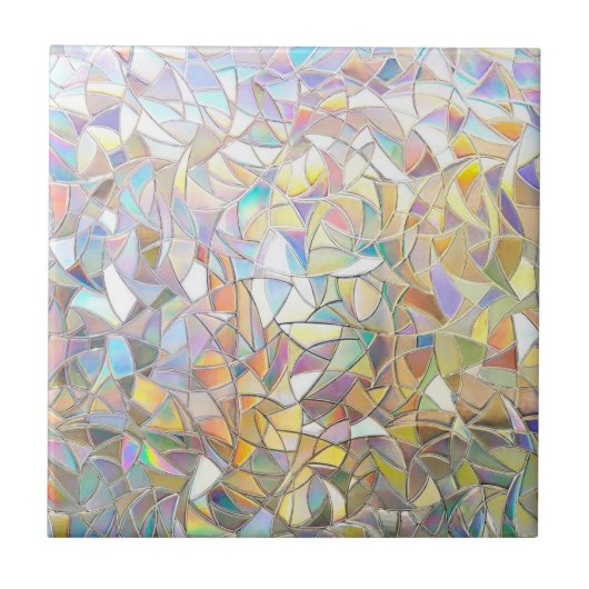 Prismatischer Buntglaseffekt - Regenbogenprismatis Fliese (Vorderseite)
