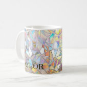 Prismatischer Buntglaseffekt - Regenbogenprismatis Kaffeetasse (Vorderseite Links)