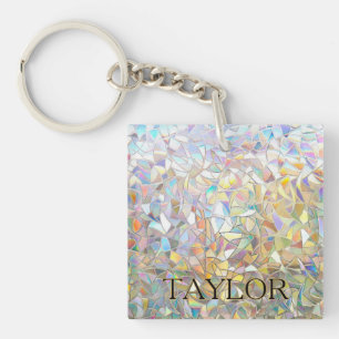 Prismatischer Buntglaseffekt - Regenbogenprismatis Schlüsselanhänger