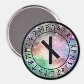 Prismatischer Galaxy Rune Circle [10] Nauthiz] Mag Magnet (Vorderseite/Rückseite)