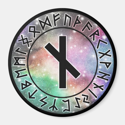 Prismatischer Galaxy Rune Circle [10] Nauthiz] Mag Magnet (Vorne)