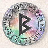 Prismatischer Galaxy Rune Circle [18] Berkano] Getränkeuntersetzer (Vorne)