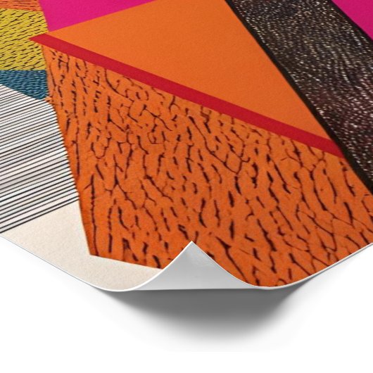 Prismatischer Geometrie-Burst Poster (Ecke)