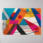 Prismatischer Geometrie-Burst Poster (Vorne)