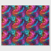 Prismatischer Neon Geschenkpapier (Flach)