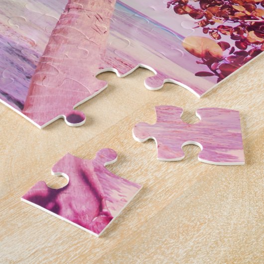 Prismatischer Palmenbaum auf der Isla Saona Puzzle (Seite)