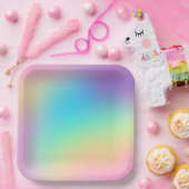 Prismatischer Pastell-Regenbogen-Teller Pappteller (Party)