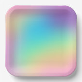 Prismatischer Pastell-Regenbogen-Teller Pappteller (Vorderseite)