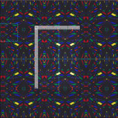 Prismatischer Regenbogen Abstract Acryl-Kunst Stoff (Kachel)