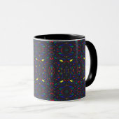 Prismatischer Regenbogen Abstract Acryl-Kunst Tasse (VorderseiteRechts)