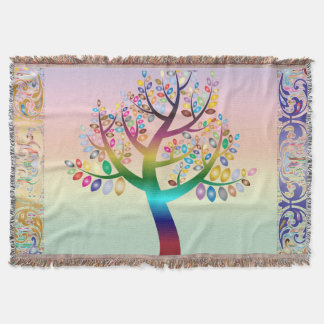 Prismatischer Regenbogenbaum Hintergrund & Rahmen Decke