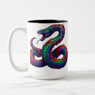 Prismatischer Schlangendrache Zweifarbige Tasse